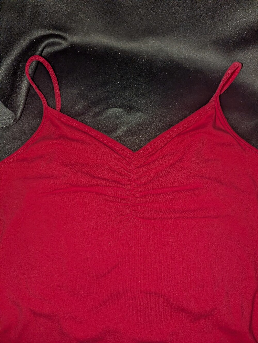 Torrid 2X Women’s Foxy Ruched V-Neck Cami Tank Top - Hot Pink - Picture 3 of 4